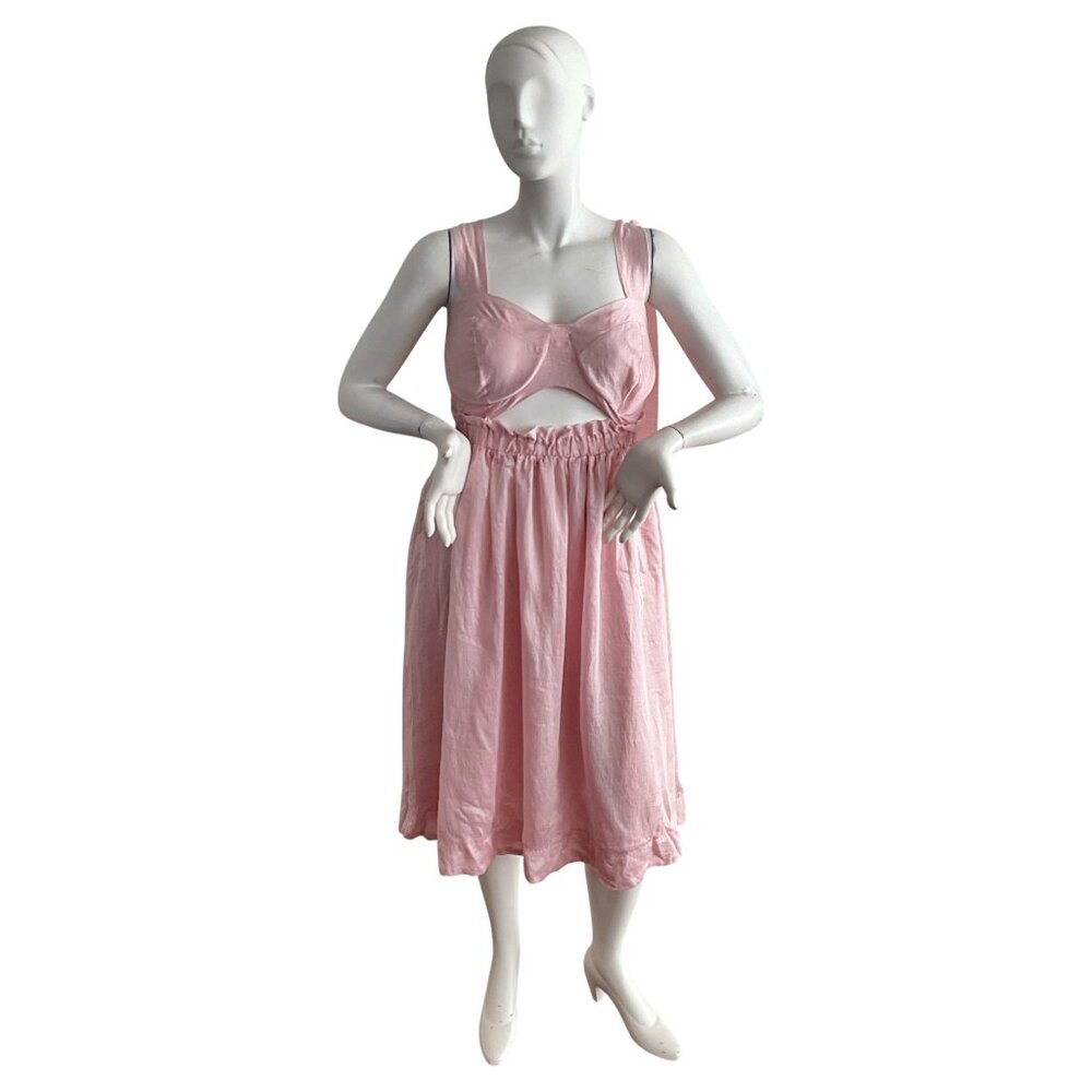 Eloquii X Melissa Mercedes Elegant Midi Dress Pink 16 - Picture 3 of 12